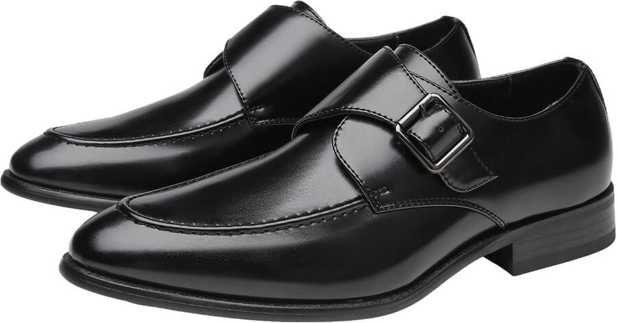 Mannen Slimme Enkele Gesp Monnik Schoenen Microvezel Leer Formeel Platte Loafers