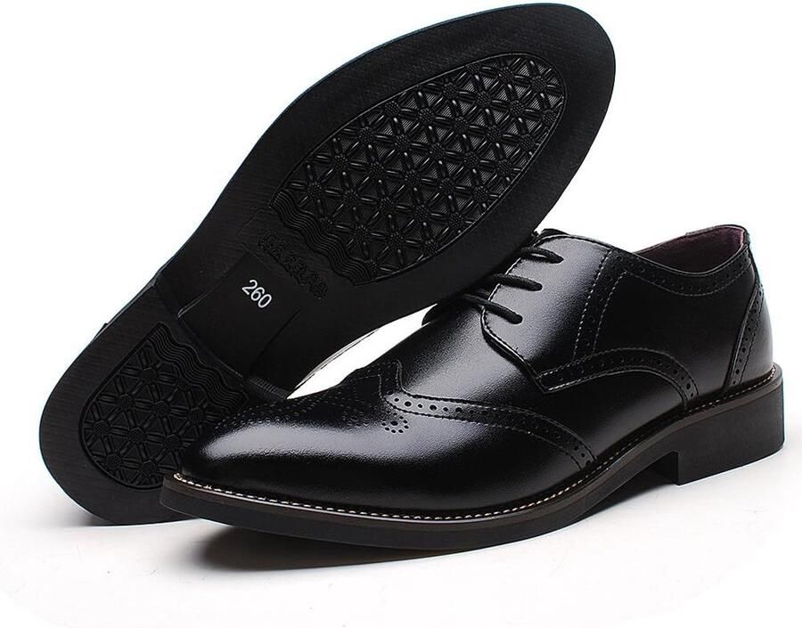 Mannen Slimme Puntige Teen Geklede Schoenen Veterschoenen Formele Zakelijke Bruiloft Brogues