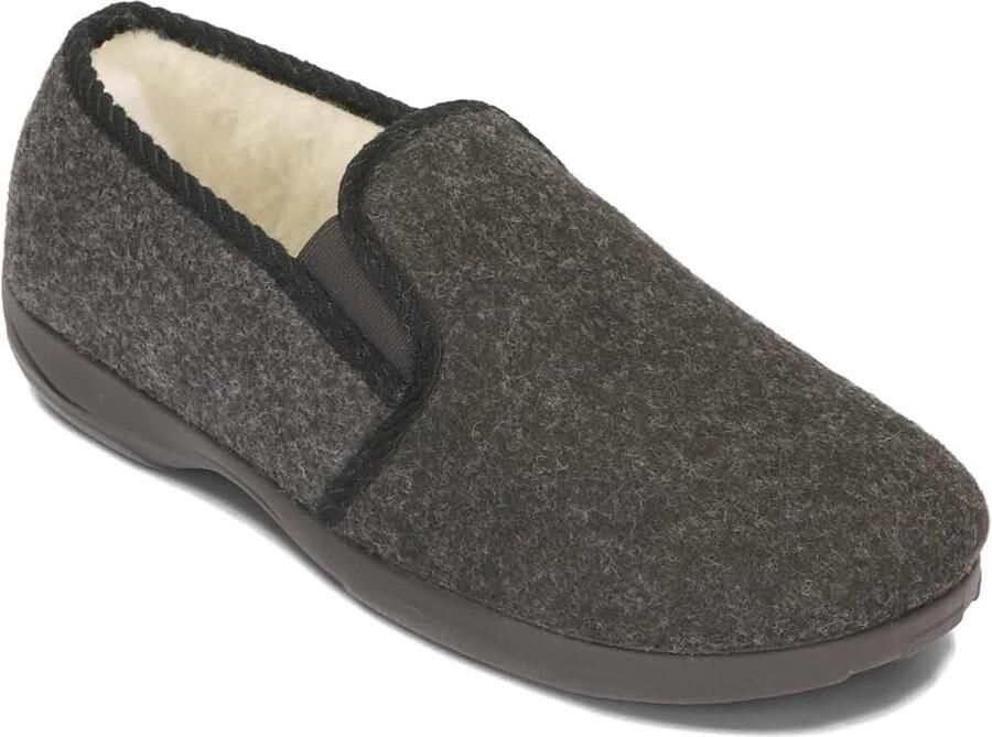 Mannen Warme Vilten Pantoffels Gevoerd met Wol 40-46