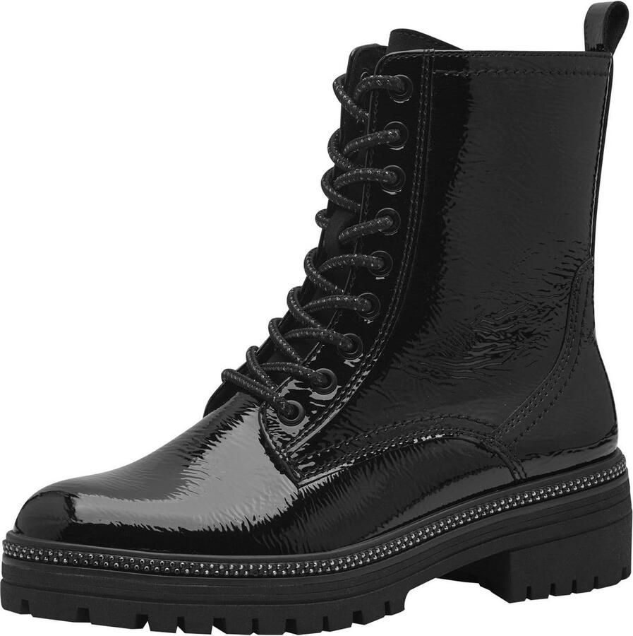 Dames Enkellaarsjes Met Veters Platte Hak