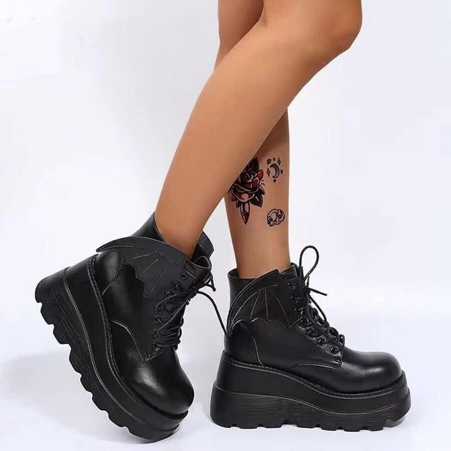 Mary Jane Damesschoenen Lolita platformschoenen gothic enkelband ronde neus grove hak pumps uniform school feest werk dansen date nachtclub 37 EU zwart