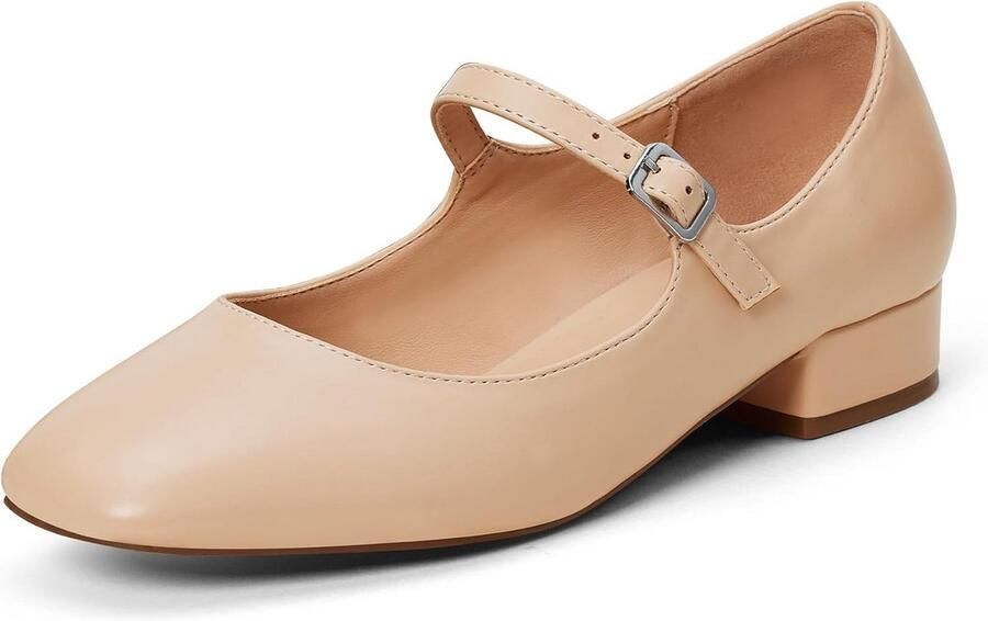 Mary Jane damesschoenen met vierkante neus comfortabele ballerina's met gevoerde binnenzool