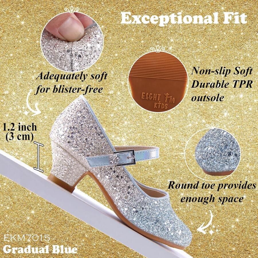 Mary Jane meisjes schoenen geleidelijke blauwe kleur lage hak perfect voor bruiloften ShopVlot