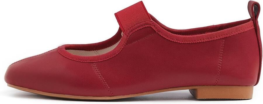Mary Jane schoenen 37 EU retro rood vegan leer comfortabele vierkante neus ideaal voor werk en kantoor ShopVlot