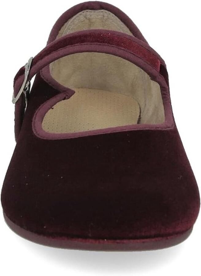 Mary Jane Schoenen Dames Fluwelen Ballerina's Casual Sandalen Platte Schoenen Sluiting met Gesp Gemaakt in Spanje