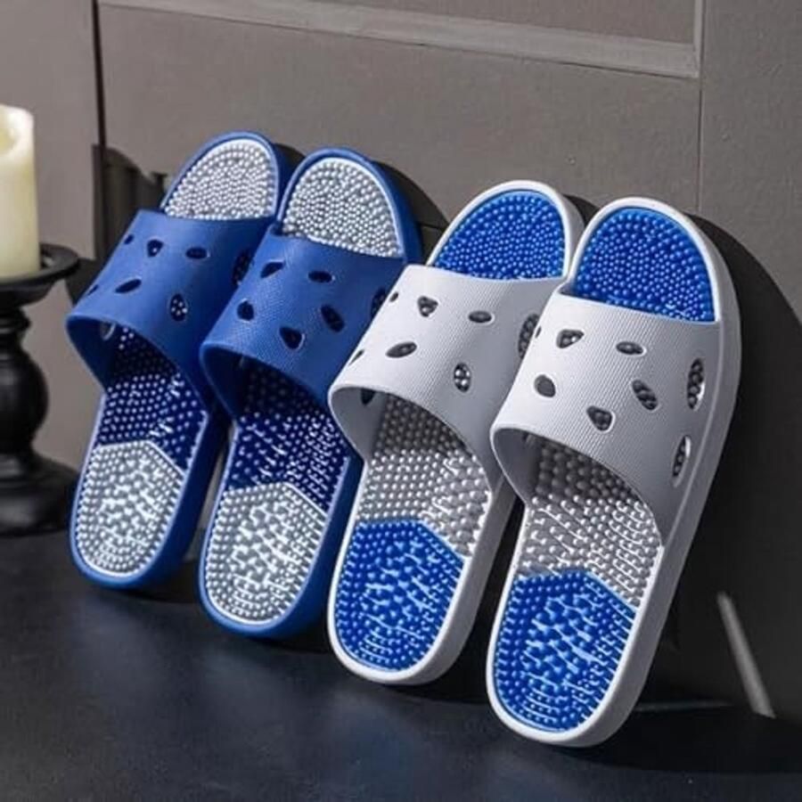 Massage Slippers Reflexologie Acupressuur Sandalen Zwart 46 47