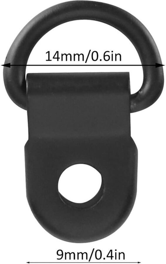 Matzwarte Schoenveterhaak D-ring Oogjes 100 Stuks 9x14mm Klinknagels Handig voor Wandelschoenen en Tassen