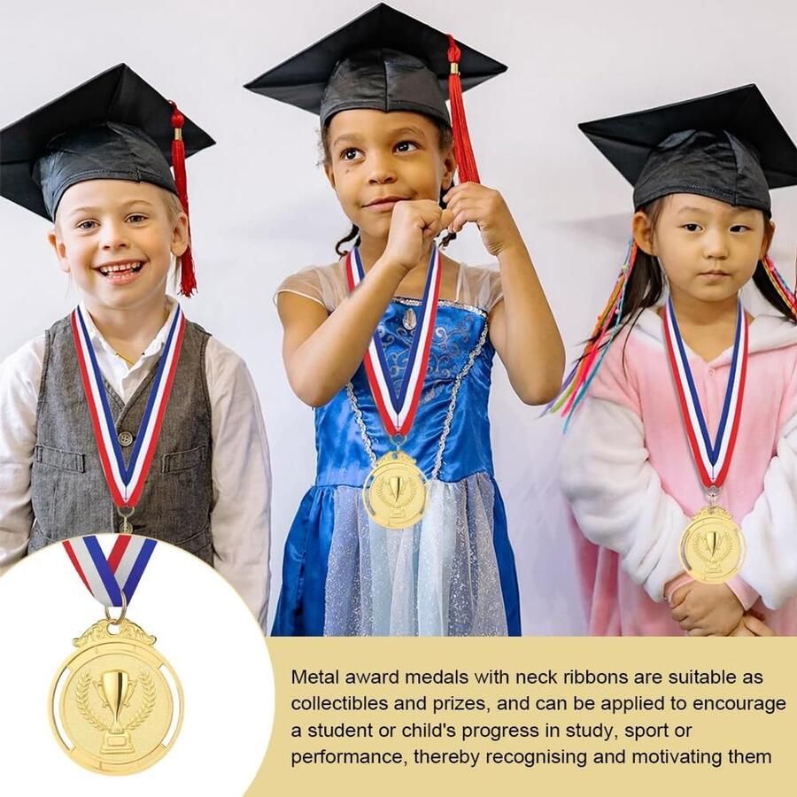 Medaille voor kinderen winnaars medaille voor school 5 stuks voetbal medailles bekermedailles gouden medailles metaal medailles kinderverjaardag gouden metalen medaille voetbal medaillonhouder
