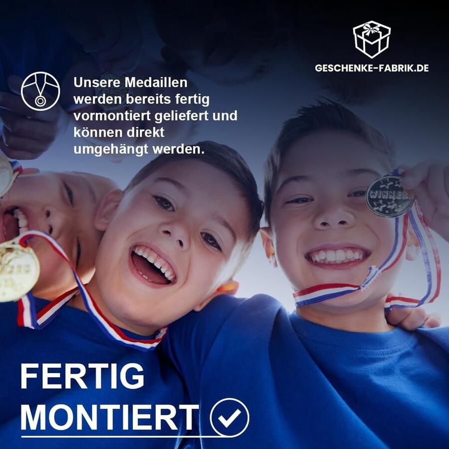 Medailles kinderset set van 5 of 10 in goud van metaal voor