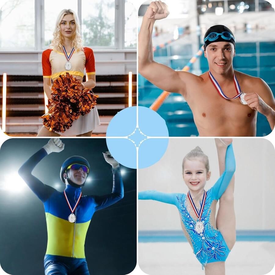 Medailles metalen medaille met neklinten voor kinderen volwassenen student atleet 1e medaille winnaar medailles voor wedstrijd sport feestdecoratie