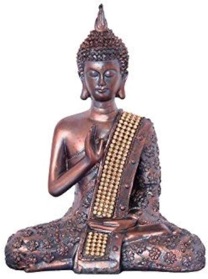 Mediteren Lord Buddha Polyresin Idol X Brown) Decoratieve-Act
