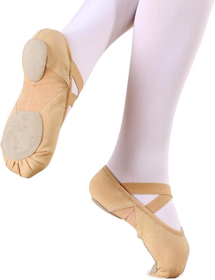 Meisjes Ballerina's met Hoge Elasticiteit en Gesplitste Zool Dansschoenen voor Peuters Kinderen en Dames