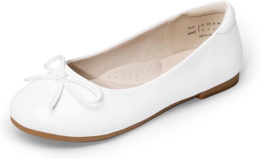 Meisjes Ballerina's met Strik en Bloem Feestelijke Platte Schoenen