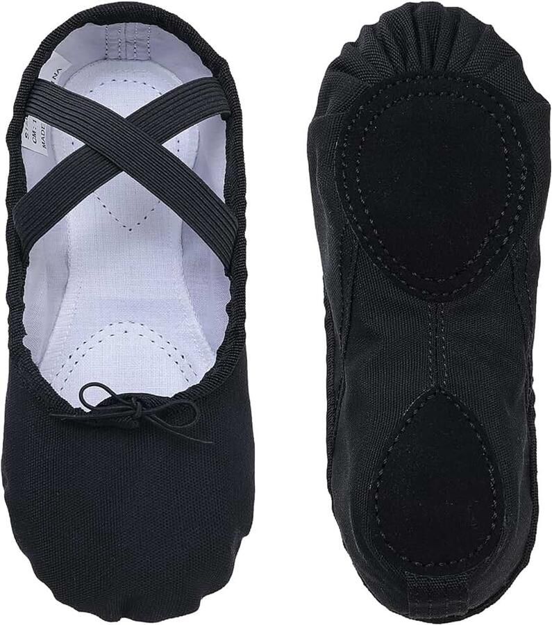 Meisjes balletschoenen dames dansschoenen gedeelde leren zool voor kleine kinderen dames roze zwart beige