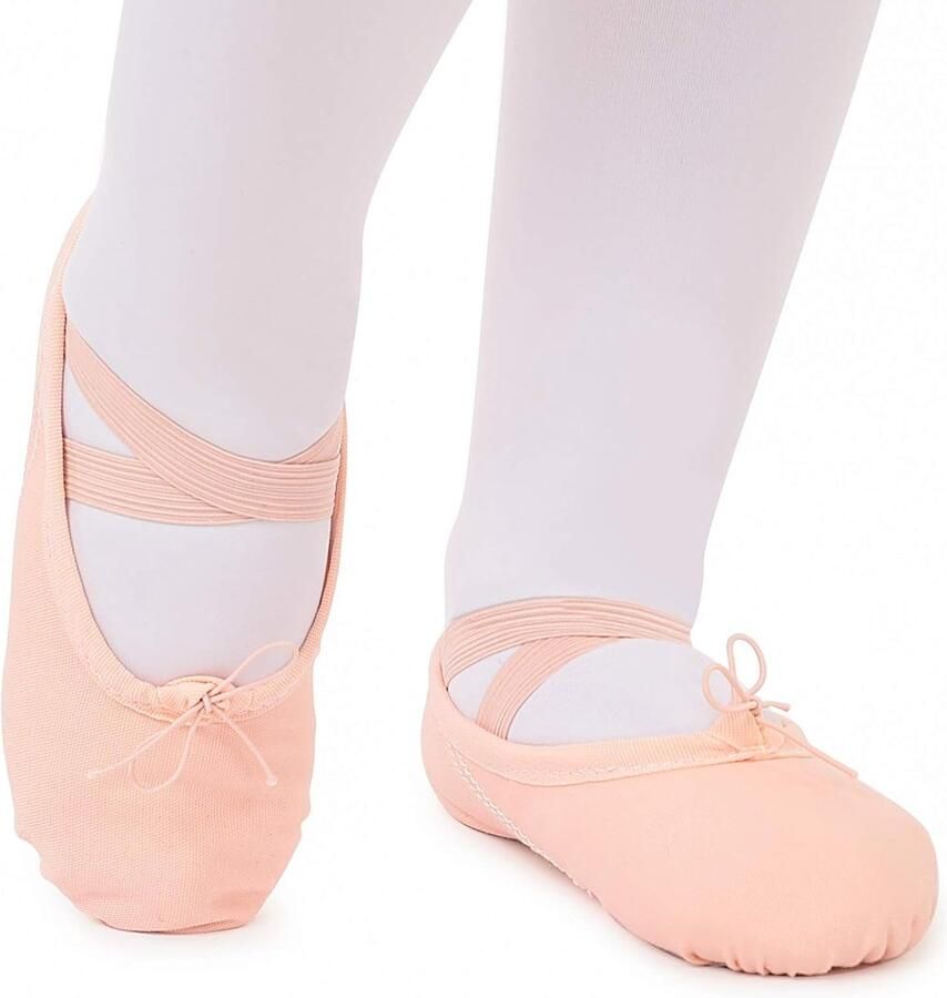 Meisjes balletschoenen dames dansschoenen gedeelde leren zool voor kleine kinderen dames roze zwart beige
