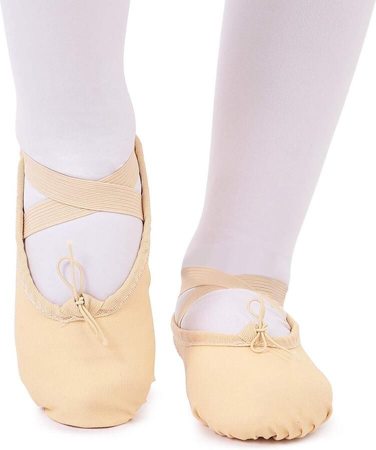 Meisjes balletschoenen dames dansschoenen gedeelde leren zool voor kleine kinderen dames roze zwart beige