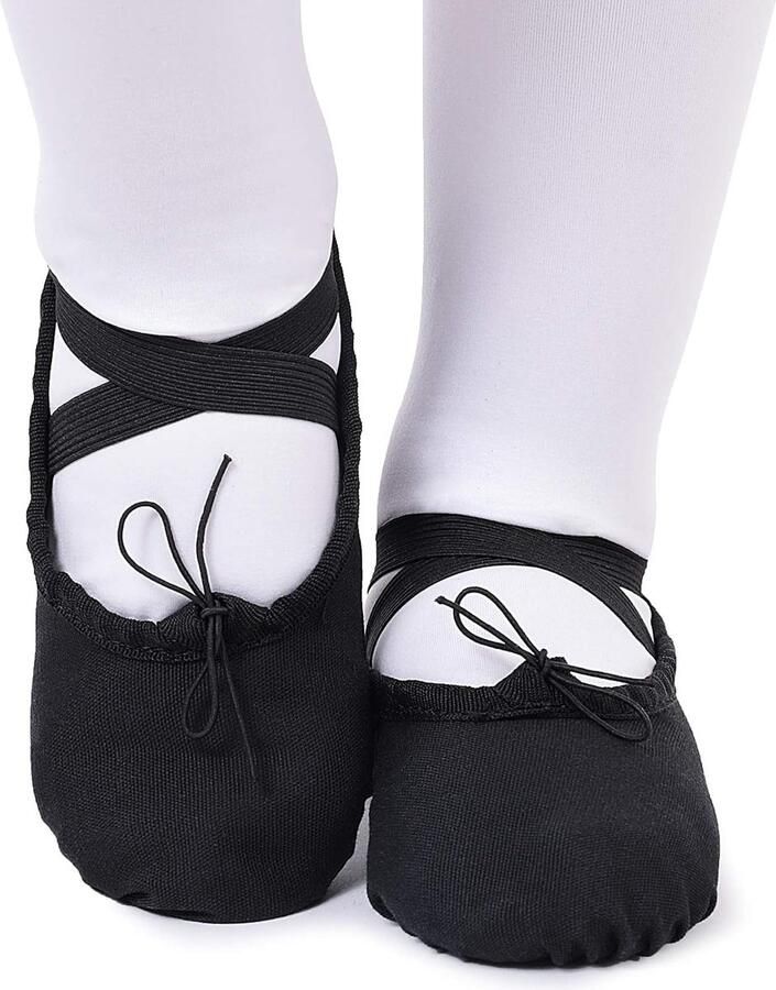 Meisjes balletschoenen dames dansschoenen gedeelde leren zool voor kleine kinderen dames roze zwart beige