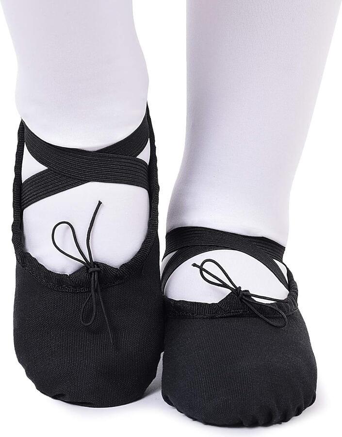 Meisjes balletschoenen dames dansschoenen gedeelde leren zool voor kleine kinderen dames roze zwart beige
