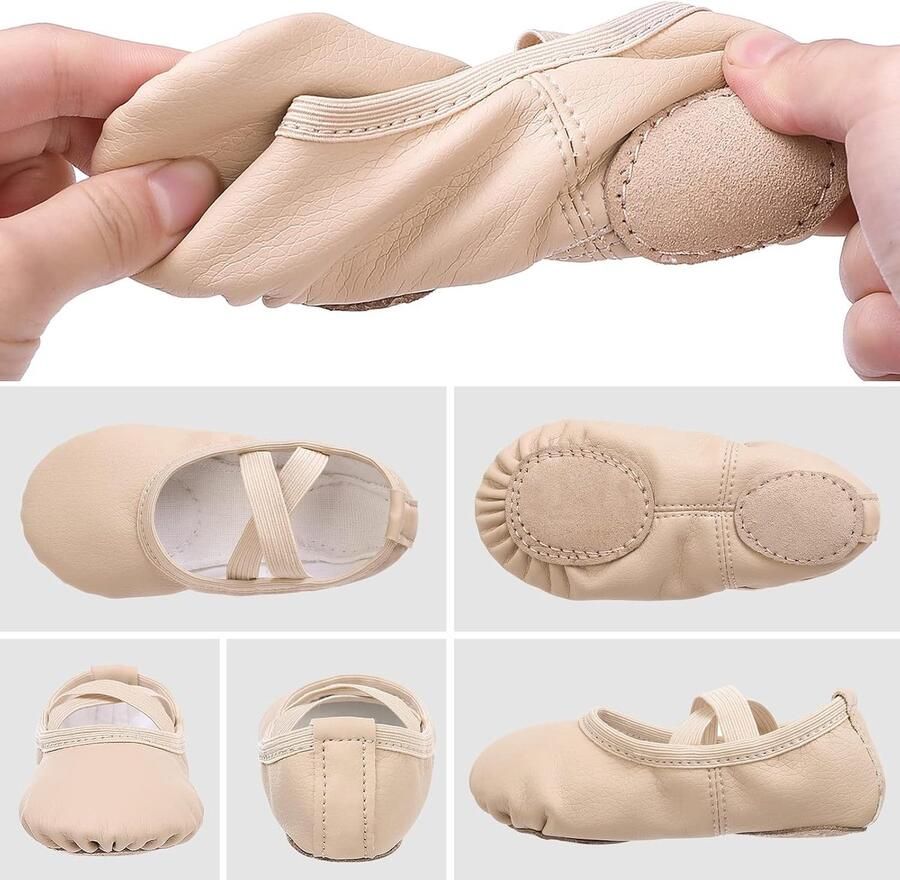 Meisjes balletschoenen gymnastiek dansschoenen leren zool voor kinderen volwassenen