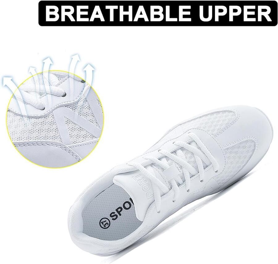 Meisjes Cheer Schoenen Vrouwen Cheerleading Dans Schoenen Atletische Training Tennis Wandelen Competitie Sneakers