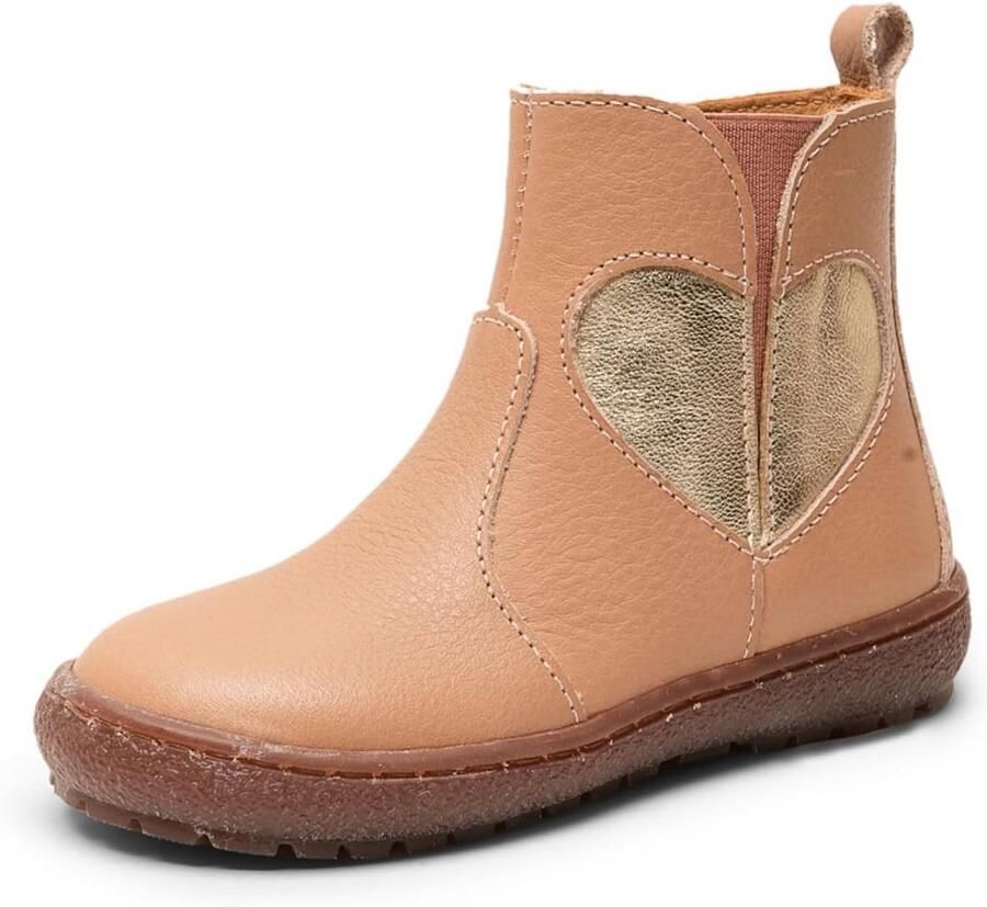 Meisjes Chelsea Boots met Hartprint Comfortabele Leren Laarzen