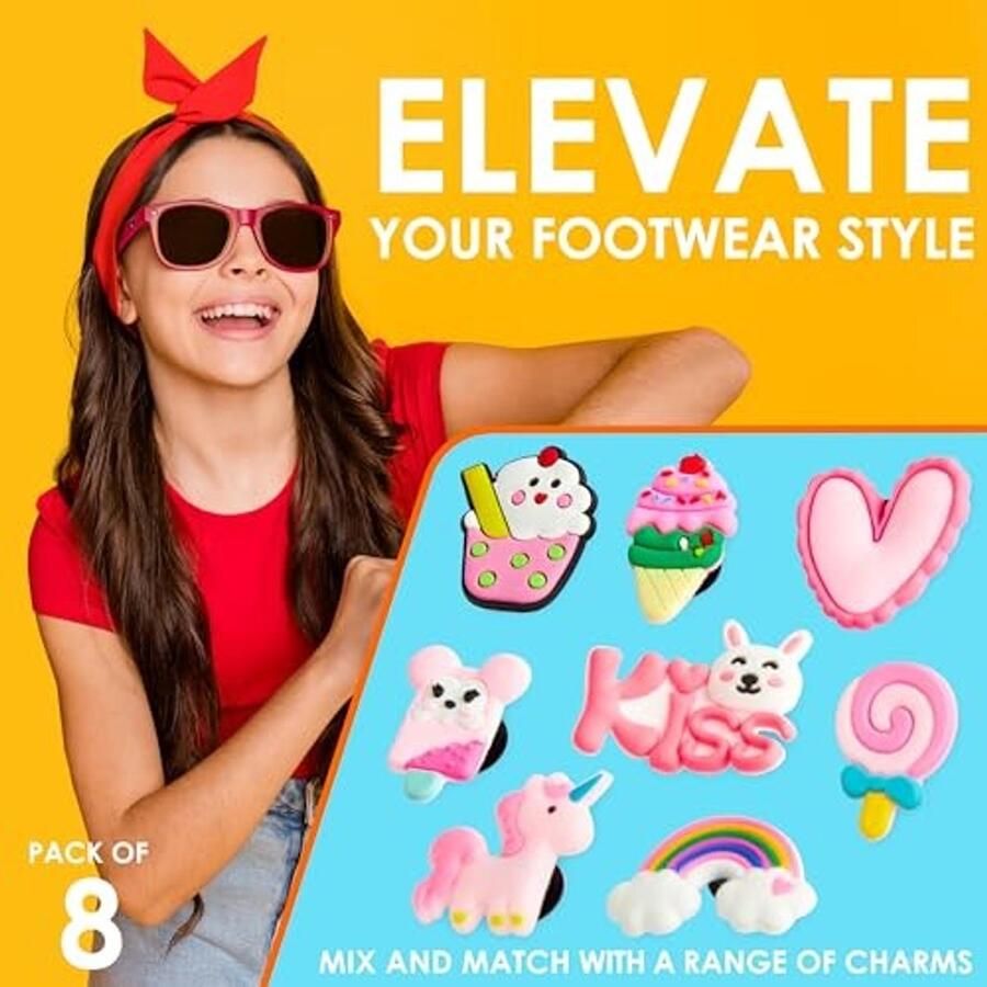 Meisjes Clogs met verwisselbare rubberen charms Zwart