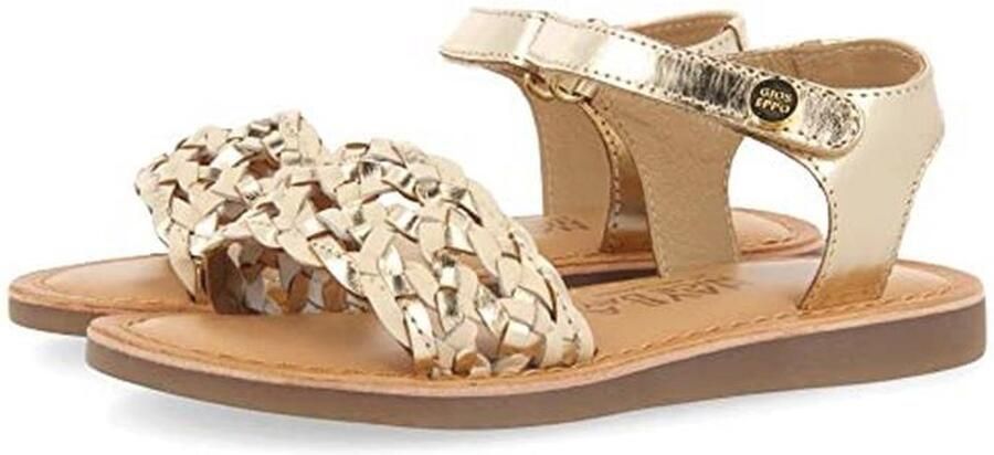 Meisjes Gouden Metallic Sandalen met Verstelbare Riem