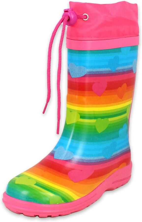 Meisjes Laarzen Regenlaarzen Buiten Spelen Klassiek Design Gekleurd