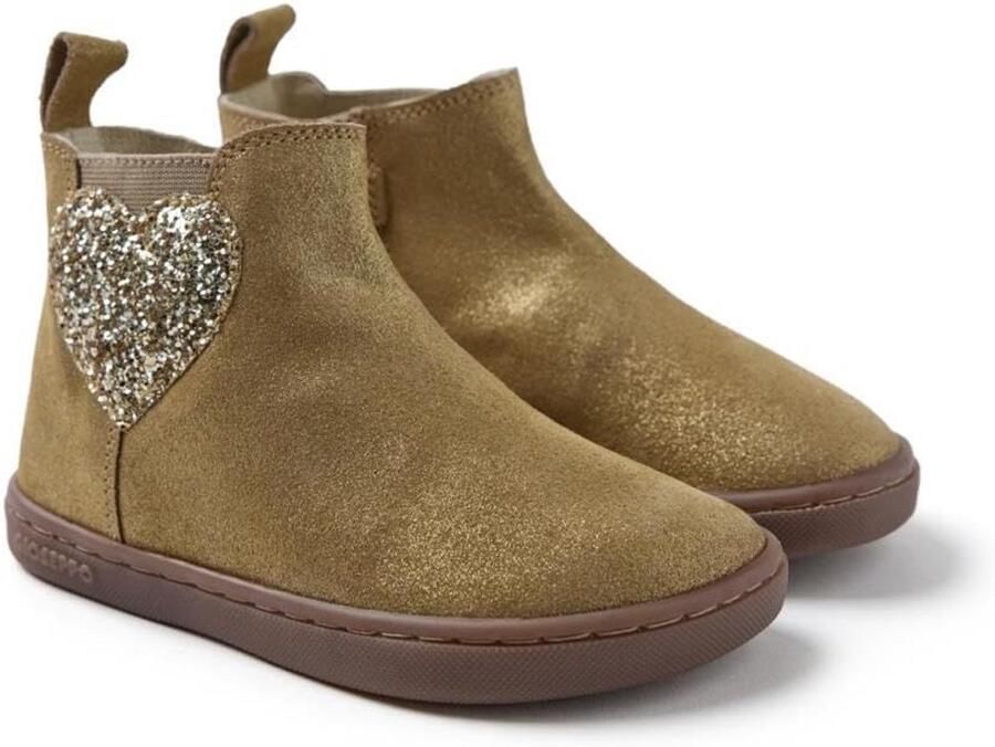 Meisjes Leren Oxfords Laarzen met Hartjesdetail Comfortabele Kinderschoenen