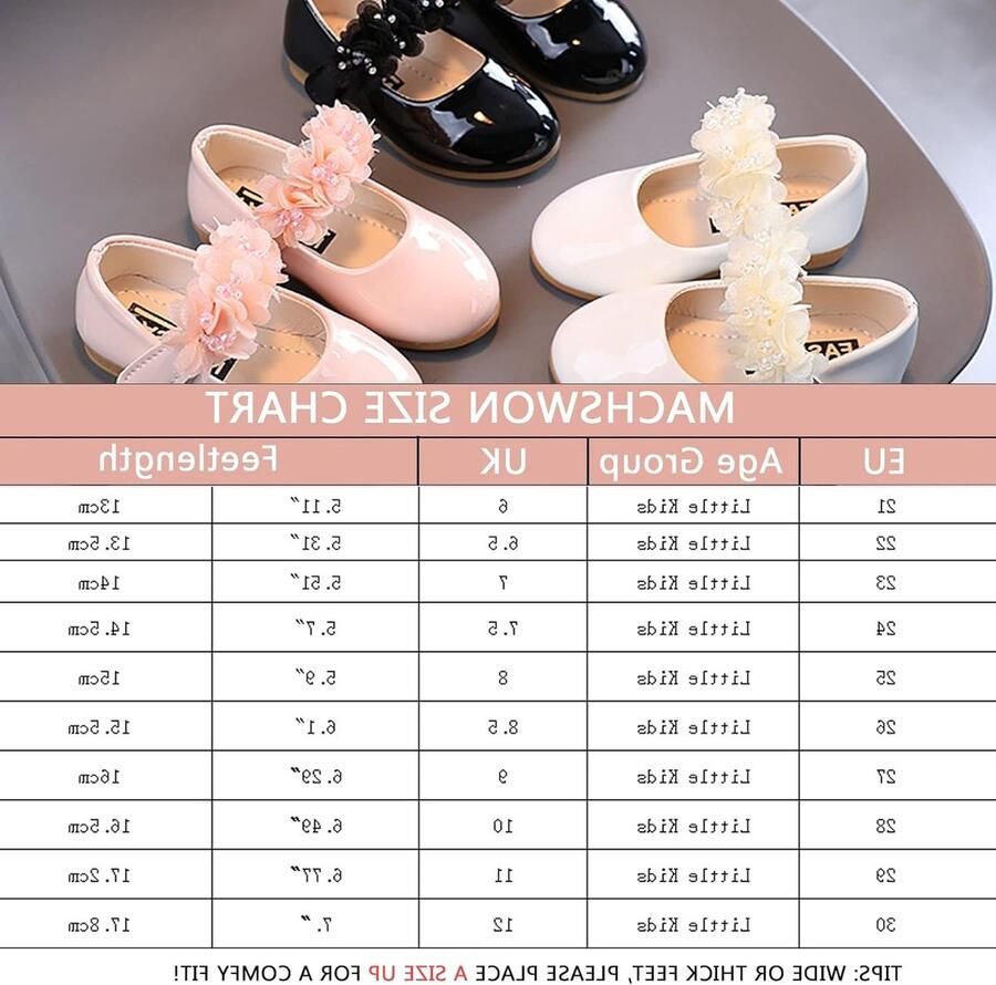 Meisjes Mary Jane Bloemen Ballerina's voor Feest School en Bruiloft Comfortabele en Stijlvolle Schoenen