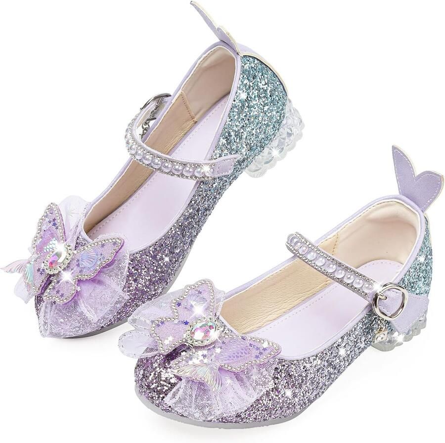 Meisjes Mary Jane Jurk Schoenen Glitter Prinses Schoenen Lage Hakken Peuter Party Bruiloft Verjaardag Prom Cosplay Schoenen Kinderen Ballet Dans Schoenen