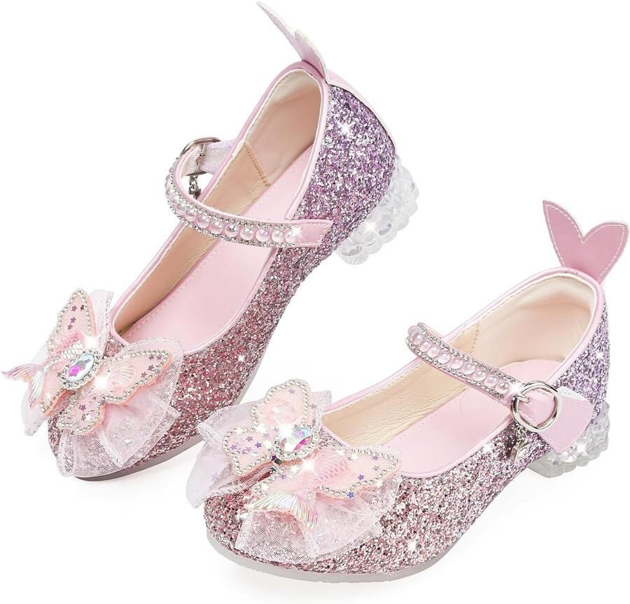 Meisjes Mary Jane Jurk Schoenen Glitter Prinses Schoenen Lage Hakken Peuter Party Bruiloft Verjaardag Prom Cosplay Schoenen Kinderen Ballet Dans Schoenen