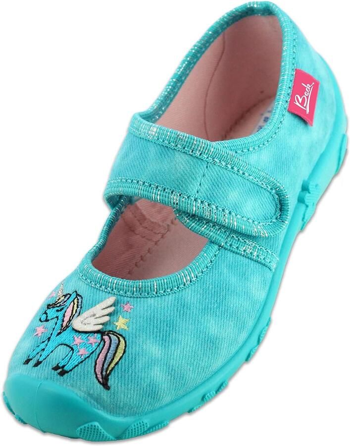 Meisjesslippers Pegasus Turquoise Katoen
