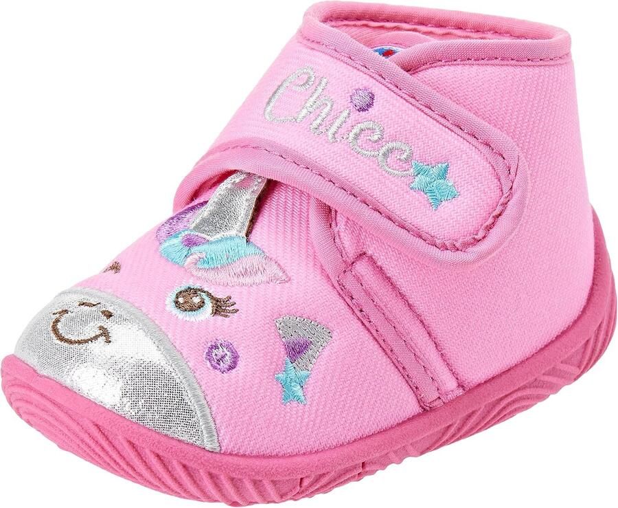 Meisjes Pantoffels Roze met Bloemenprint
