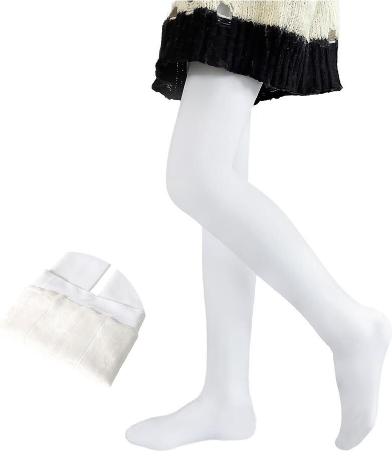 Meisjes panty's Winter thermo panty's Kinderen Warm fleece gevoerd Ondoorzichtig Rekbaar Winterbroek Zachte balletpanty's Eenkleurige leggings Kinderpanty's