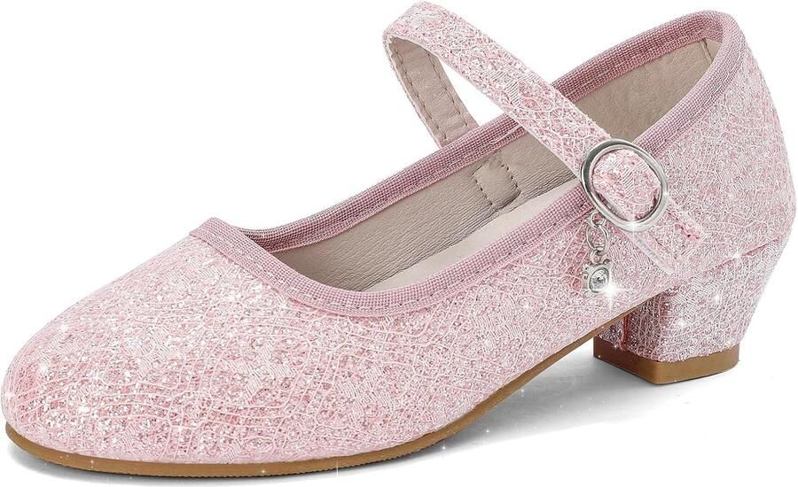 Meisjes Prinses Schoenen Kinderen Sprankelende Hoge Hakken Party Dress Up