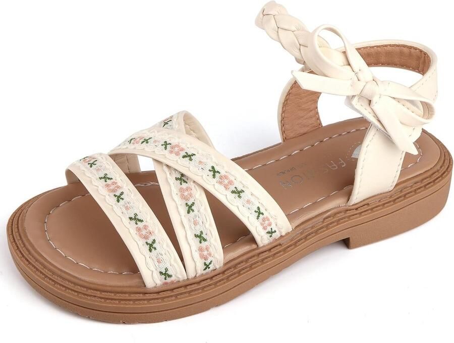 Zomerse Sandalen voor Meisjes met Bloemendecoratie Ideaal voor Strand en Speeltuin
