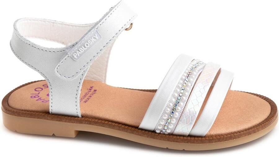 Meisjes Sandalen met Lederen Bovenkant en Klittenbandsluiting
