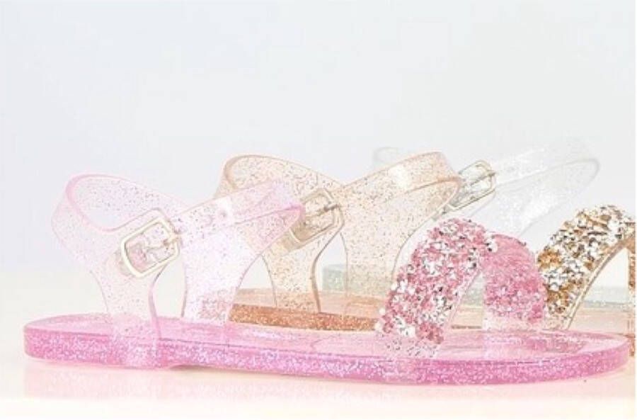 Merkloos Sans marque Meisjes sandalen roze met glitters en steentjes - Foto 1