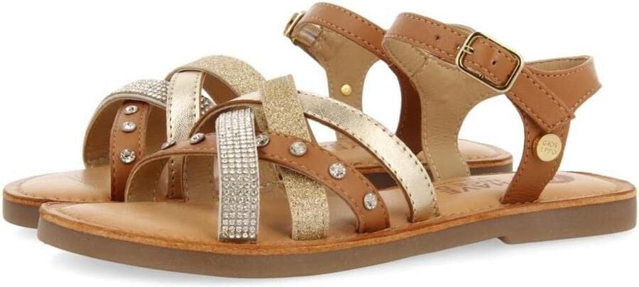 Meisjes Sandalen Zomerschoenen Kinderen Buiten Spelen Verstelbare Hielband Goudkleurig