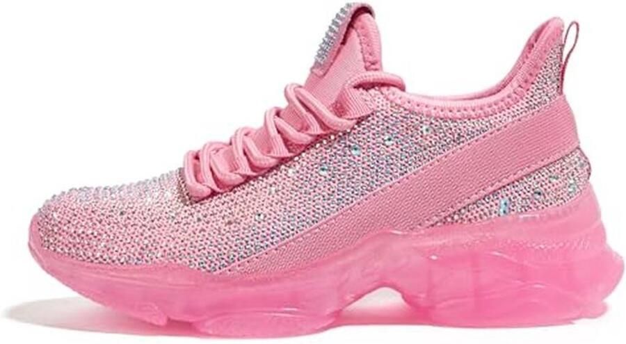 Meisjes Shiny Rhinestone Slippers Lichtgewicht en Comfortabel voor Kinderen School schoenen met Gel Zool