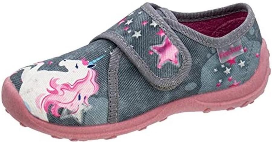 Meisjes Slippers met Eenhoorn Print en Klittenbandsluiting