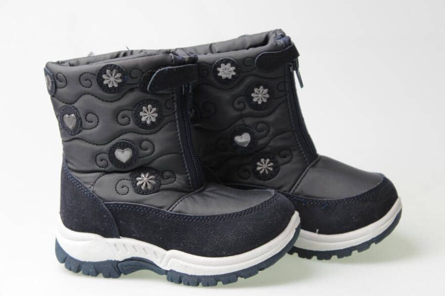 Meisjes snowboots navy silver hearts - Foto 2