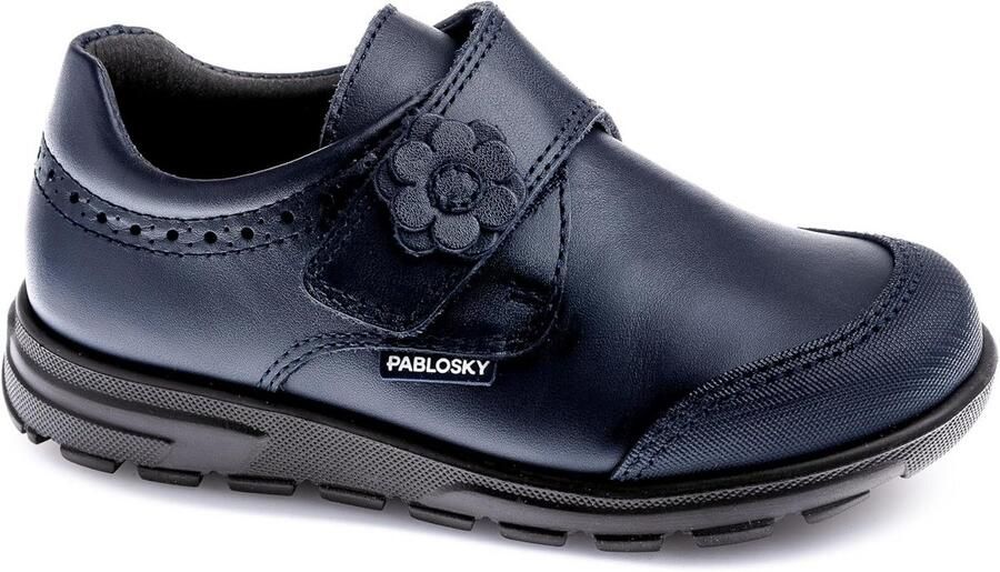 Meisjes Uniform Jurk Schoen Leer Klittenband Suède