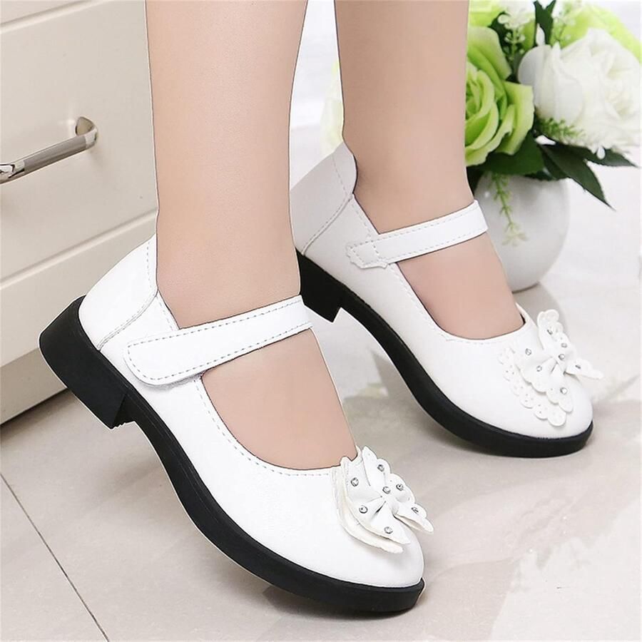 SnelShoppen Zomerschoenen voor Meisjes 2026 Kinderen Shunky Hak Bloem Sandalen Modieuze Prinsessenschoenen Elegante Comfort Sandalen Zwarte