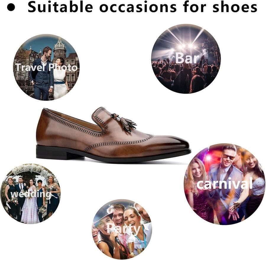 Mens Moccasins Mens Elegante Schoenen Mens Casual Slip op Suit Schoenen