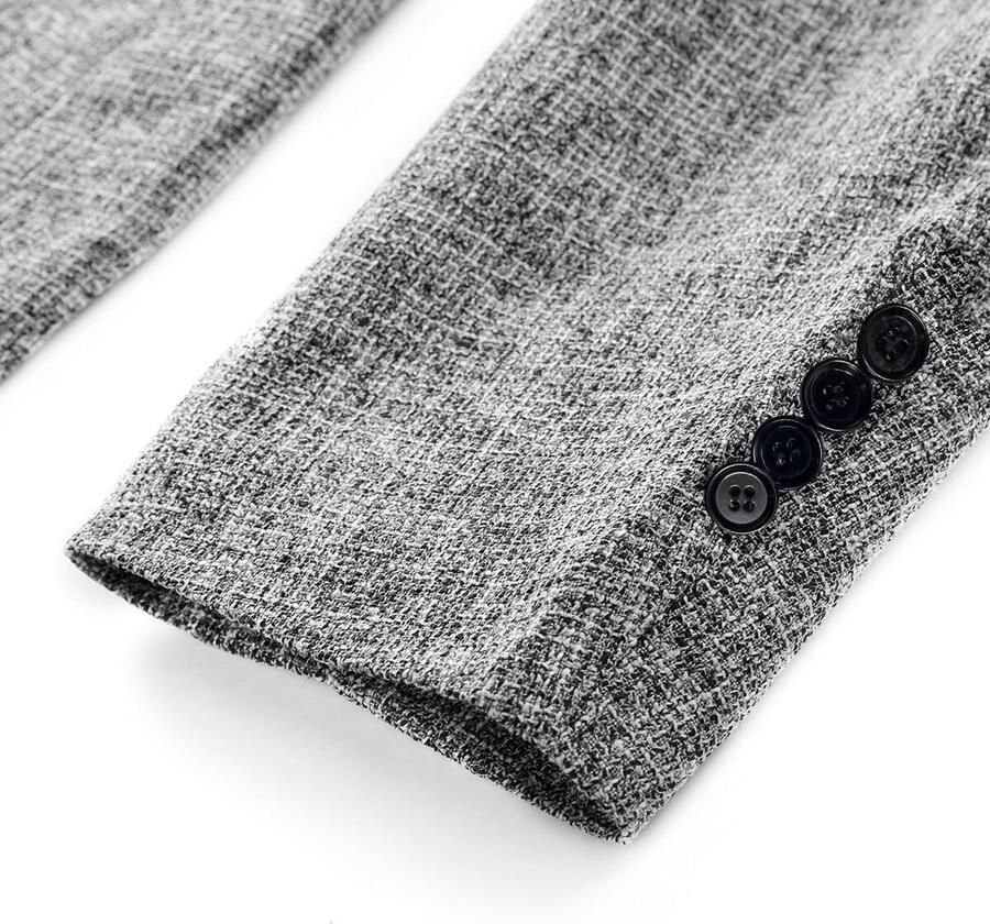 Mens visgraat slimme casual blazer enkele borst één knop jas