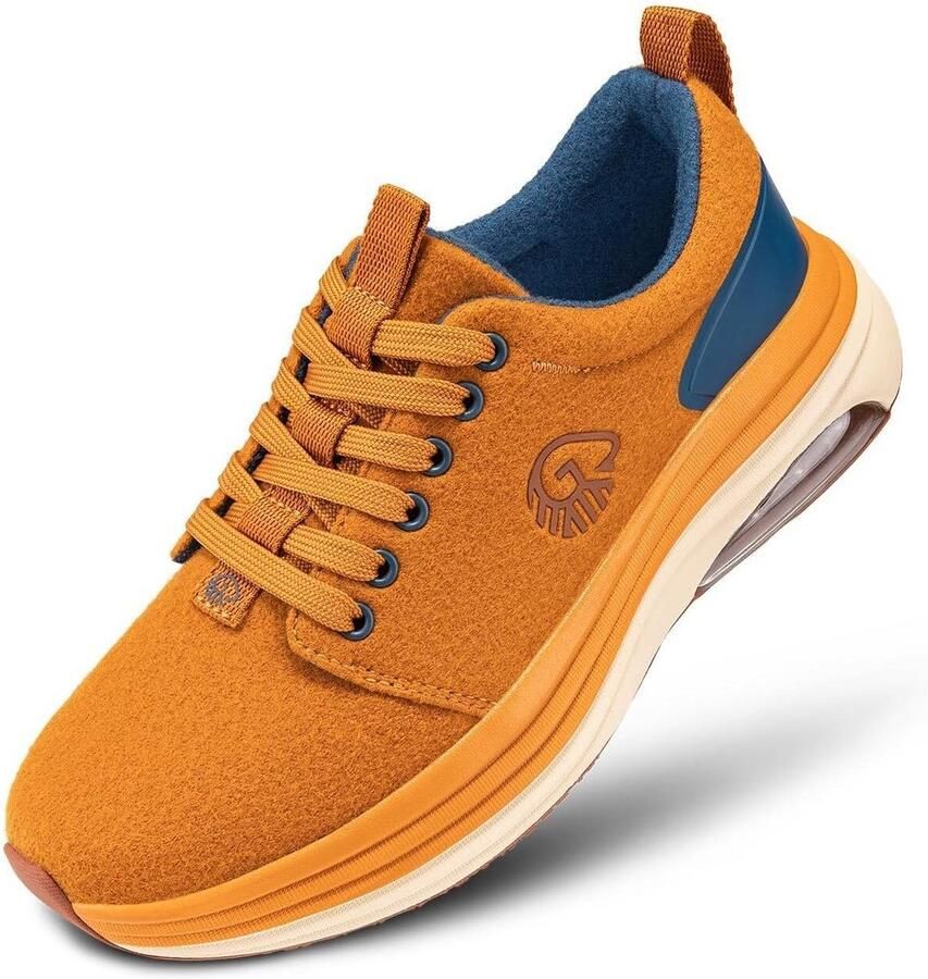 Merino Sneaker Curve Max Comfortabele Merinowol Sneaker met Luchtkussen Zool en Verwisselbare Voetbed voor Dagelijks en Actief Gebruik