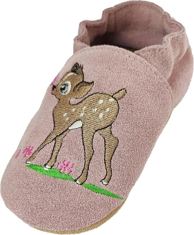 Merkloze Baby Krabbelschoenen Roze met Eenhoorn Leer