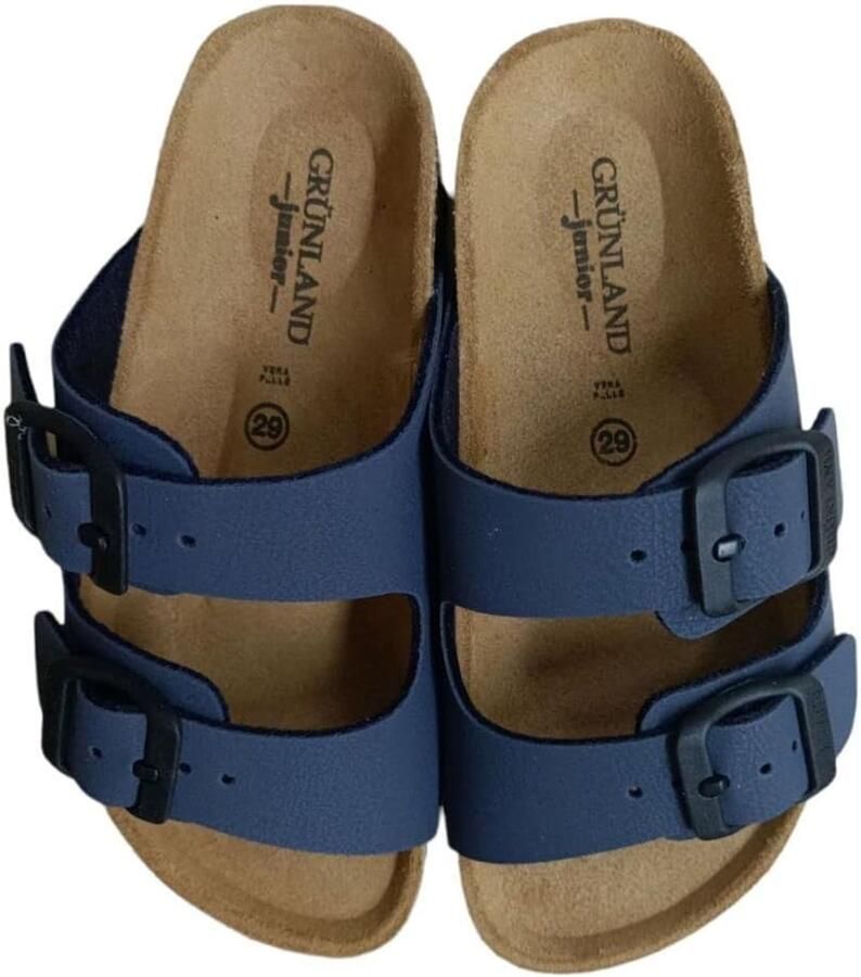 Merkloze Baby Schoenen met Gesp Olijfgroen Blauw